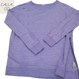 CALIA by Carrie Underwood Effortless Side Zip Sweatshirt Size Medium Purple